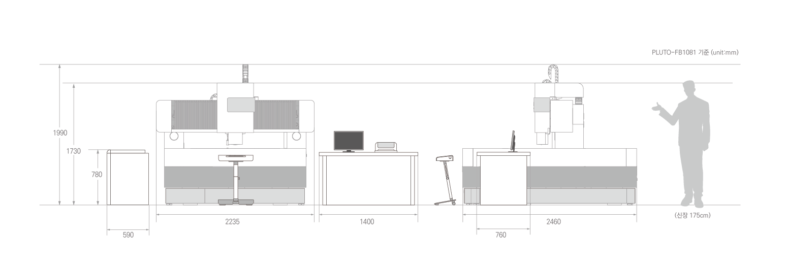 影像測(cè)量?jī)xPLUTO-PB尺寸